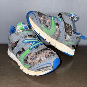 Tsukihoshi Sneakers Shoes Toddler 8 Blue Green Gray Camouflage
